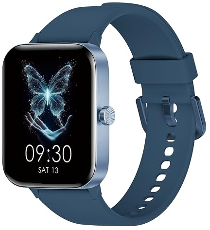 KIUVKAS Smartwatch Uomo Donna, 1.95 Full Touch Screen Smartwatch con Effettua/Risposta Chiamate, Fitness Tracker con Pressione Sanguigna e Monitor Sonno, 140+ Sport Step Counter per Android iOS