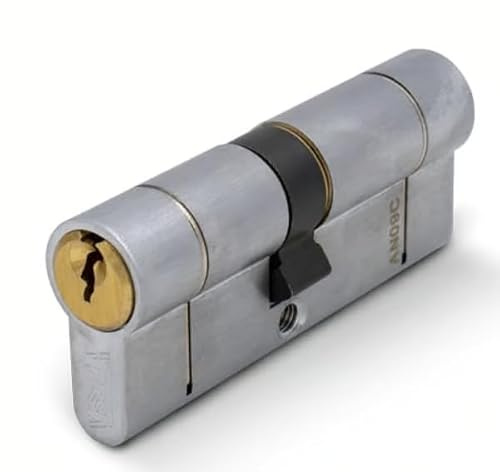 VERSA 6-Pin Euro Double Cylinder Lock 45/60 (105 mm) Dual Finish Satin Nickel & Satin Brass | 5 Keys | Anti-Snap, Anti-Drill, Anti-Pick | EN1303:2015 Certified | Reliable Door Cylinder Lock