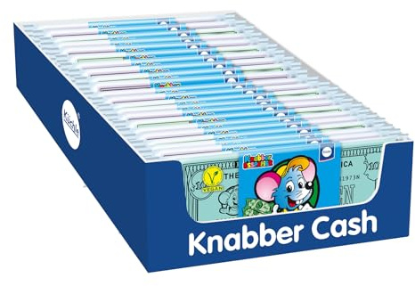 Küchle Knabber-Cash Geldscheine 20g im 22er Vorratspack | Absoluter Knabber-Spaß | Als Überraschung oder für Kindergeburtstage | Kinder-Oblaten | Vegan | 22 x 20g