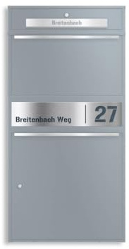 Metzler Ersatz Gravurplatte XL aus Edelstahl passend zur Paketbox Bispo Max - Ersatzschild personalisierbar mit Gravur, witterungsbeständig und langlebig