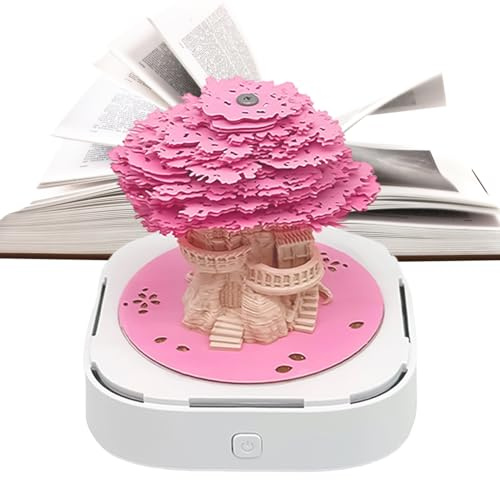 Sculpture 3D en papier – Cabane dans l'arbre – Calendrier 3D détachable pour enseignants, adolescents, garçons, filles, adultes, bibliothèque, chevet, dortoir, table basse, chambre à coucher