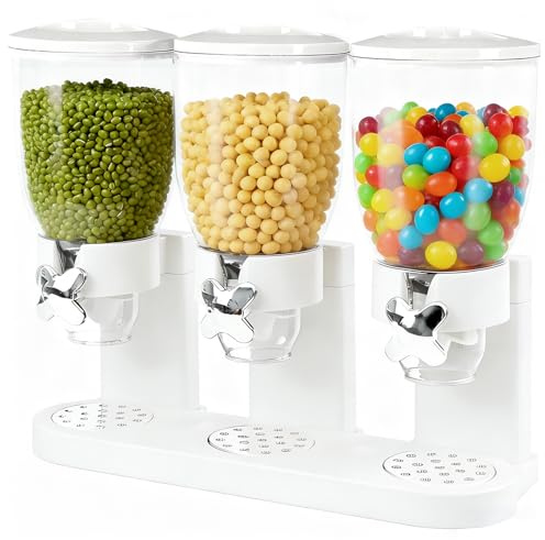 YuLiMirich Lot de 3 distributeurs de céréales - 2 l - Pour le plan de travail - Boîtes hermétiques pour céréales, riz, grains, bonbons, grains de café