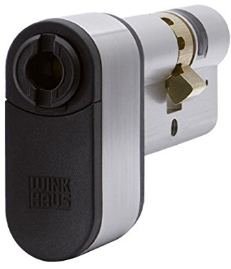 Winkhaus Elektronischer Doppelprofilzylinder für die Außentür für blueCompact Schließanlage Länge 40/40, BOS21V12TN4040N