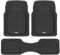 Motor Trend 923-BK - Tappetini in Gomma per Auto, SUV, Camion e furgoni, Protezione per Tutte Le Condizioni atmosferiche, con Bordo Universale