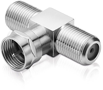 F-Adapter SAT TV Verbinder Kupplung Splitter T-Stück F-Stecker 2X F-Buchse