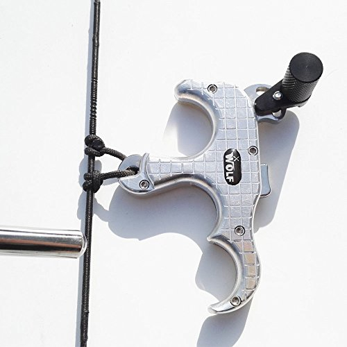 SHARROW Automatische Compoundbogen Release Aid 3 Finger Bogen Freigabe Daumen Freisetzung (Silber)