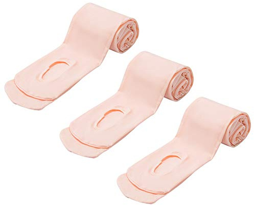 MANZI 1-3 Pairs Women's Girls' Basic Convertible Transition Ballet Dance Tights 40 Denier(Ballet Pink,XL)