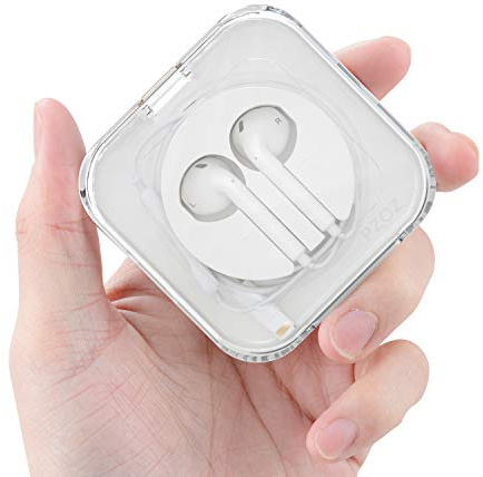pzoz Earbuds Case Compatible for Apple iPhone/iPad/iPods EarPods, Earphones Cord Organizer Cover Wired Manager Holder Wrap Winder Mini Storage Carrying Cable Management (Earbuds)