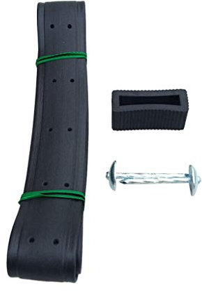 Cravate de Jardin, Tuteur Plante, Heavy Duty en Caoutchouc Souple Attaches réglable Jardin Arbre Liens pour Aider à Soutenir Les Plantes Vignes Jardinage (2pcs 90x3.8cm with Hole)