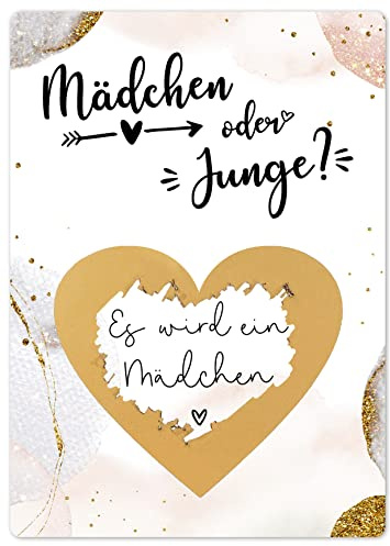JoliCoon skrapkort tillkännager kön – 'This is a girl – Gender Reveal Party – Boy or Girl
