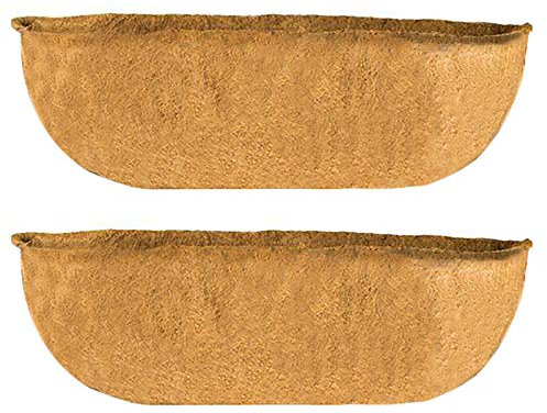 SFTYUFS 2 macetas de 36 pulgadas de mitad círculo de coco Liner de pared de repuesto de fibra de coco, Cubremacetas, Accesorios Plantas para maceta de jardín