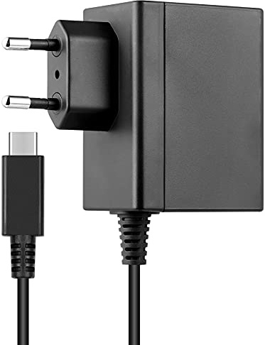 Caricatore per Nintendo Switch/Switch Lite/Switch OLED,Type-C Adattatore AC Ricarica Rapida,Supporto Modalità TV e Controller Dock & Pro,Caricabatterie per Nintendo Switch