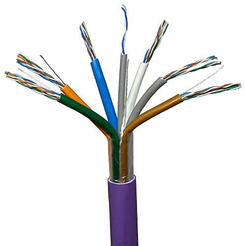 50m Low Smoke CAT5e Cable | 25 Pair Multi-Core | Unshielded Twisted Pair Pure Copper Solid Core Conductors | Low Smoke Zero Halogen (LSZH/LSHF) | Ethernet Network LAN RJ45 Data Cable