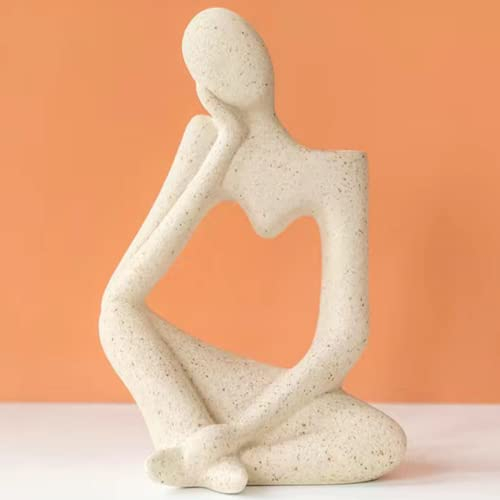 Arawat Modern Decorative Ceramic White Vase - Nordic Aesthetic Sculpture for Pampa Grass, Tulips, Wedding Gift, 19 Cm Face Design