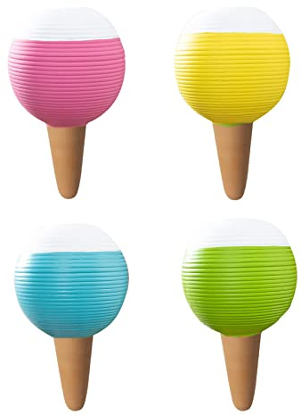 RAZURE Pack de 4 Pointes Auto-arrosantes en Terre Cuite, Pieux D'arrosage des Plantes, Pieux D'autoarrosage Décoratifs de 430ml, Goutte-Gouttes Automatiques pour Plantes en Pot D'intérieur(#1)