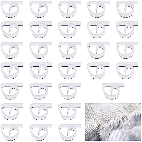 Luter 30st Tischdeckenklammern Kunststoff, Transparent Tischdecken Clips Kunststoff Tischdeckenbefestigung Tischdeckenhalter Clips Tischdecke Clips für Drinnen und Draußen Zuhause Camping Picknick