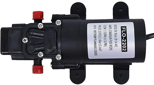 NovelBee 12V 1.1 GPM Water Pressure Diaphragm Pump,35 PSI Self Priming Pump Water Pump for Caravan Boat Marine Agricultural