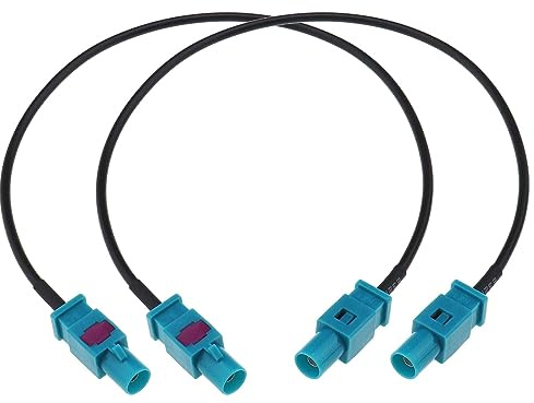 EMSea 2stk Fakra Z-Stecker auf Stecker, Fahrzeugantennen-Adapterkabel, RG174-Koaxialkabel, 30 cm, für DAB, GPS, FM-Antenne, Radioscanner, Amateurfunk-Transceiver, Tragbares CB-Radio