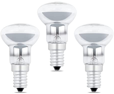 Caldarax Bombillas R39 E14 30W Lámpara de Lava Regulable, 2700K Luz Cálida, 300LM, AC 230V, E14 SES Reflector Bombilla, Para Lámparas de Lava, Lámparas de Purpurina, Paquete de 3