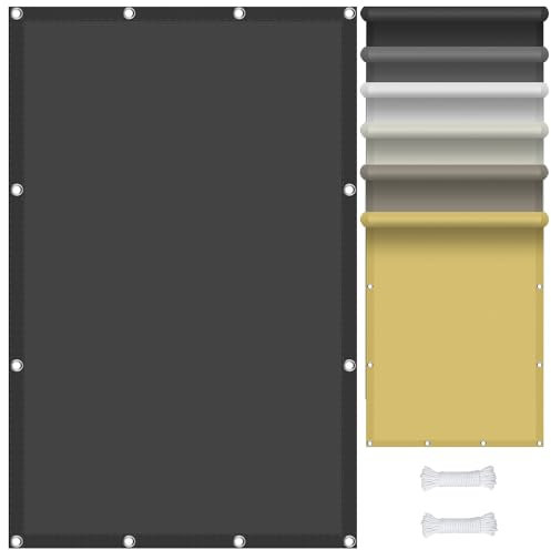 Sonnensegel Sonnenschutz Garten 0.5 x 8 m Segeltuch Pergola, Wasserdicht 98% UV Schutz inkl Befestigungsseile für Garten Terrasse, Dunkelgrau