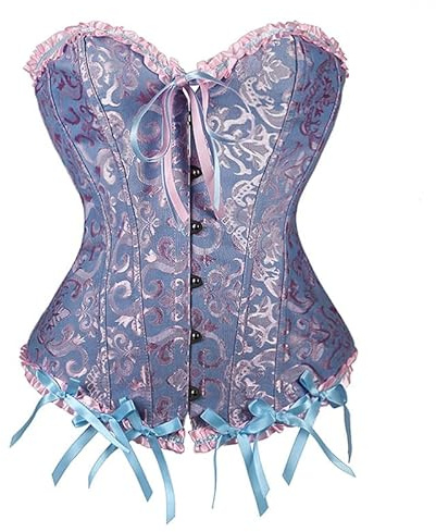 panemy Corset Femme, Broderie Bustier Classique, Gothique Bustier Top,Corsage Dentelle Ventre Plat Corset Top-Carnaval,Jeu de Rôle