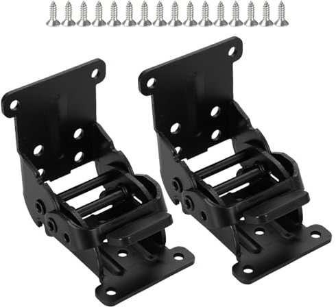 Yilceemy 2 bisagras plegables, soportes para mesas plegables, bisagra autobloqueante, 0-180 grados, incluye 16 tornillos, adecuados para bisagras de mesita de noche