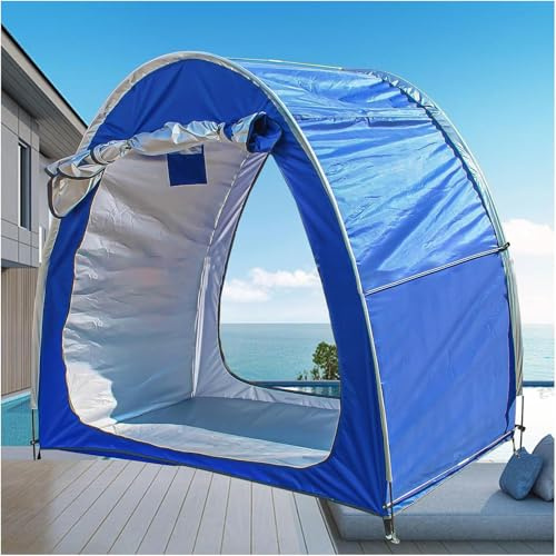 2 Stück Fahrradzelt Outdoor Storage Wasserdicht Kann Gespleißt Werden Outdoor-Schuppen Für Terrassenmöbel, Fahrrad, Motorrad Lagerzelte, Blue