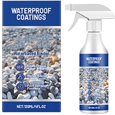 Colle à gravier - Colle à base d'eau pour pierre et galets - Spray de colle à séchage rapide pour pierre, terrasse, patio et jardin (1 pièce)