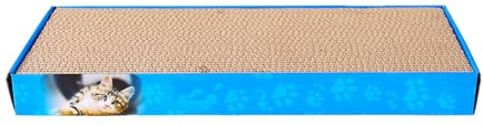 Almohadillas para rascar para Gatos con Caja, Tablero rascador para Gatos de Doble Cara, rascador de cartón Corrugado Duradero y Resistente a los arañazos para Gatos de Interior,