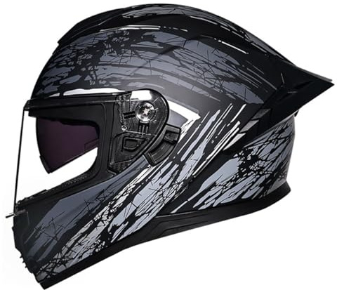 Casco Da Moto Modulare Casco Integrale Da Moto Con Doppia Visiera Caschi Modulari Per Uomini E Donne Adulti Omologati DOTECE Caschi Di Protezione Ciclismo All'aperto 14,XL:61-62CM