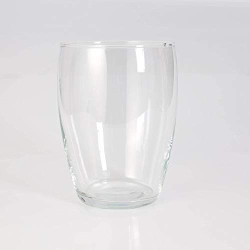 INNA-Glas Redondo jarrón de Cristal Henry, Transparente, 19cm, Ø 13,5cm | Florero de Vidrio - Vaso Decorativo