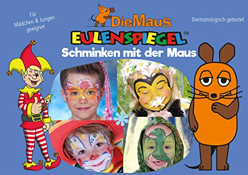 Eulenspiegel 206324 - Schminken mit der Maus, für ca. 60 Masken, Schminkfarben, Karneval, Mottoparty