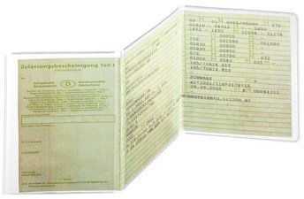 Ausweishülle KFZ-Schein 3-teilig 105x210mm,PP 180my,dokumentenecht (6, KFZ-Schein 3-teilig | 105x210mm)
