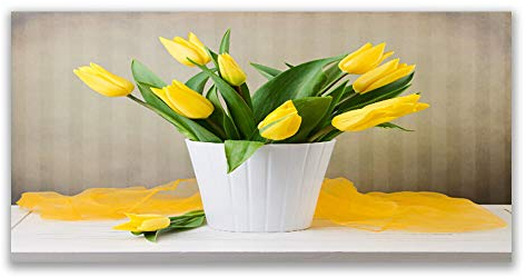Tulup Acrylic Glass Print 120x60cm Wall Art - Wall Picture Plastic Acrylic Glass - Tulips Floral