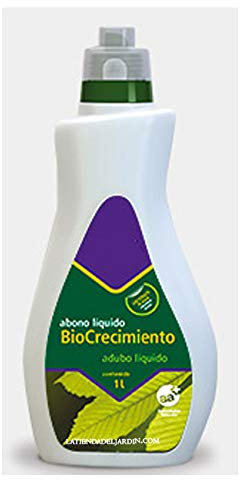 Suinga ABONO LÍQUIDO BIOCRECIMIENTO de 1 litro. Estimula la floración y la actividad fotosintética de las plantas