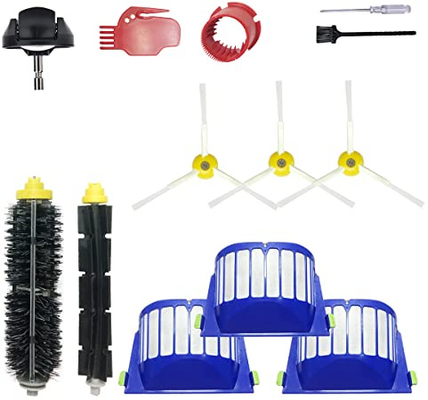 SENNII Kit de piezas de repuesto para aspiradora iRobot Roomba serie 600 675 677 692 671 694 691 614 615 635 676 670, 500 Series 595 585 564 552 595 585 piezas Kit