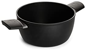 Woll Eco Lite Topf - Induktiv -, Ø 24 cm, 11 cm hoch, 5 Liter, mit 2 Seitengriffen - Geeignet für alle Herdarten, 100% recyceltes Aluguss, backofenfest, schwarz
