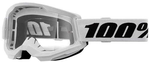 100% Strata 2 Essential motocross glasögon (vit)