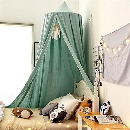 DOTBUY-SHOP Baldaquin Rideaux de Lit pour Bébé, Couleur unie Moustiquaire pour Chambre à Coucher Fille Garcon Tente de Jeu Moustiquaire Salle de Lecture Decoration Enfant et Adulte (Vert)