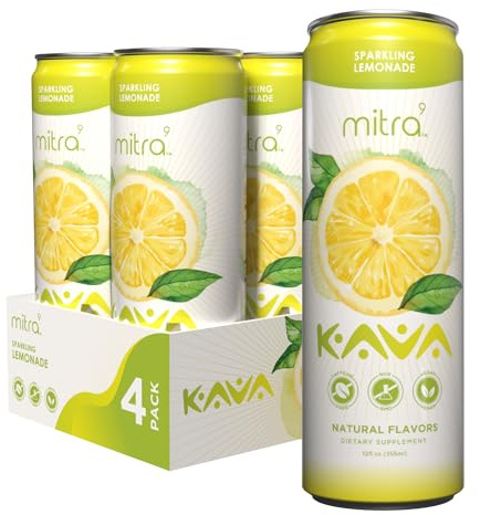 MITRA9 Botanical Beverages - Lemonade Sparkling Kava Drink With Kava Root Extract - Mood Enhancer - Plant Based - Promotes Natural Calm & Clarity (12 Fl. Oz) (4)