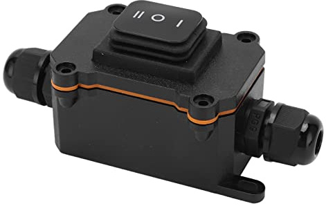 3 Wege Runder Wippschalter 12V Wasserdicht 3 Positionen EIN/Aus/Ein Wippschalter Universeller Wippschalter für Auto, Boot, Schiff (Schwarz)