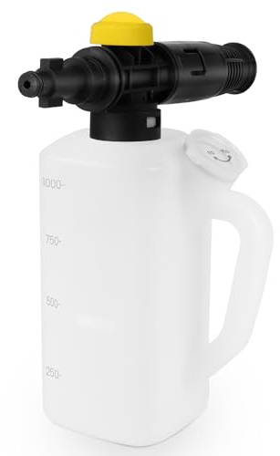 Fai Top 1L Boquilla de Espuma,Boquilla Ajustable y Vaso Dosificador de Champú para Antiguos Modelos Bosch (No AQT), Portland, Greenworks, Partes Husky