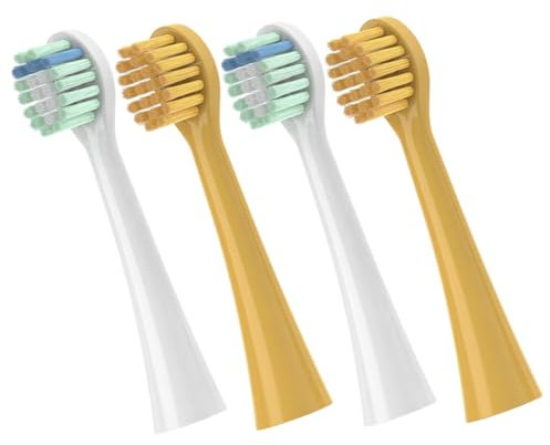 PartyKindom 4stücke Elektrische Zahnbürstenköpfe Mit Weichen Borsten Ersatzbürstenköpfe Für Elektrische Zahnbürsten Langlebige Und Wiederverwendbare Köpfe Für Effektive Reinigung Und Zahnfleis
