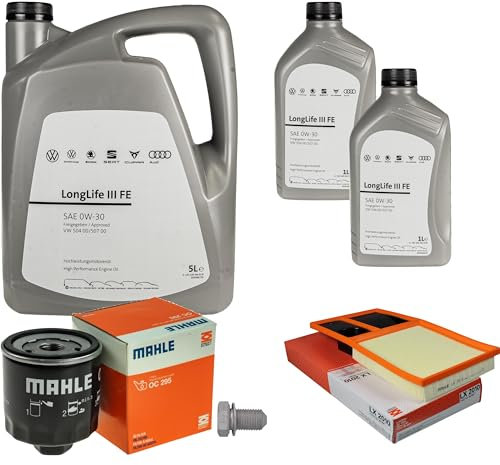 Inspektionspaket Wartungspaket Filterset mit 7 L 0W-30 Motoröl LongLife 3 FE, Ölfilter Luftfilter Ölablassschraube