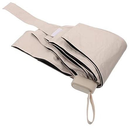 WRITWAA Vinyl Sun Umbrella Six Folding Umbrella for Sun Protection Outdoor Use Small Uv Protection