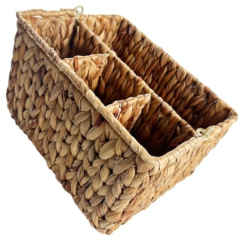 KITANDOVE Panier De Rangement Tissé Multifonctionnel Avec Anse Pour Couverts Panier De Cuisine Pratique Et Léger Pour Rangement Optimal Des Ustensiles