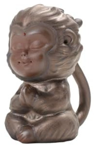 LAPADULA Handgefertigte Statue Chinesisches lila Sand-Tee-Haustier, AFFE, Desktop-Ornamente, Teetablett-Dekoration, geeignet for Teeliebhaber für Teeliebhaber