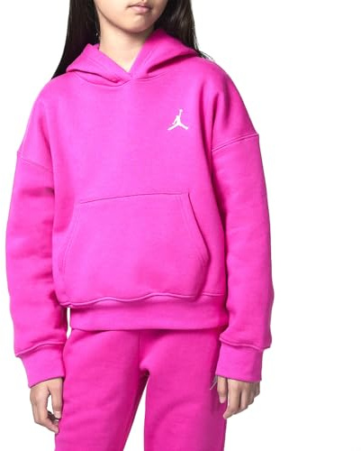 Nike Jordan Brooklyn Essentials - Felpa da Bambina con Cappuccio Fucsia