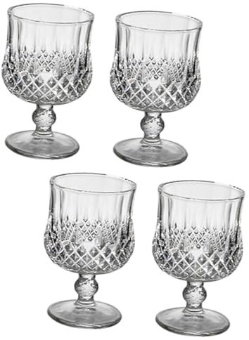 OFFSCH 4pcs Diamond Frosted Wine Goblets Wine Glasses Delicate Frosted Glass Party Goblets Home Banquet
