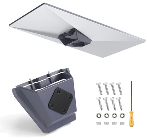 Starlink Gen 3 Roof Mount, Aluminum Alloy Heavy Duty Standard Mobility Mount for Starlink V3 Dish, Fits RV, Boat, Wood, Metal, Plastic, Slotted Vehicle Rails, Weatherproof Design